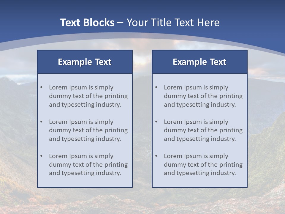 Village Touristy Sky PowerPoint Template