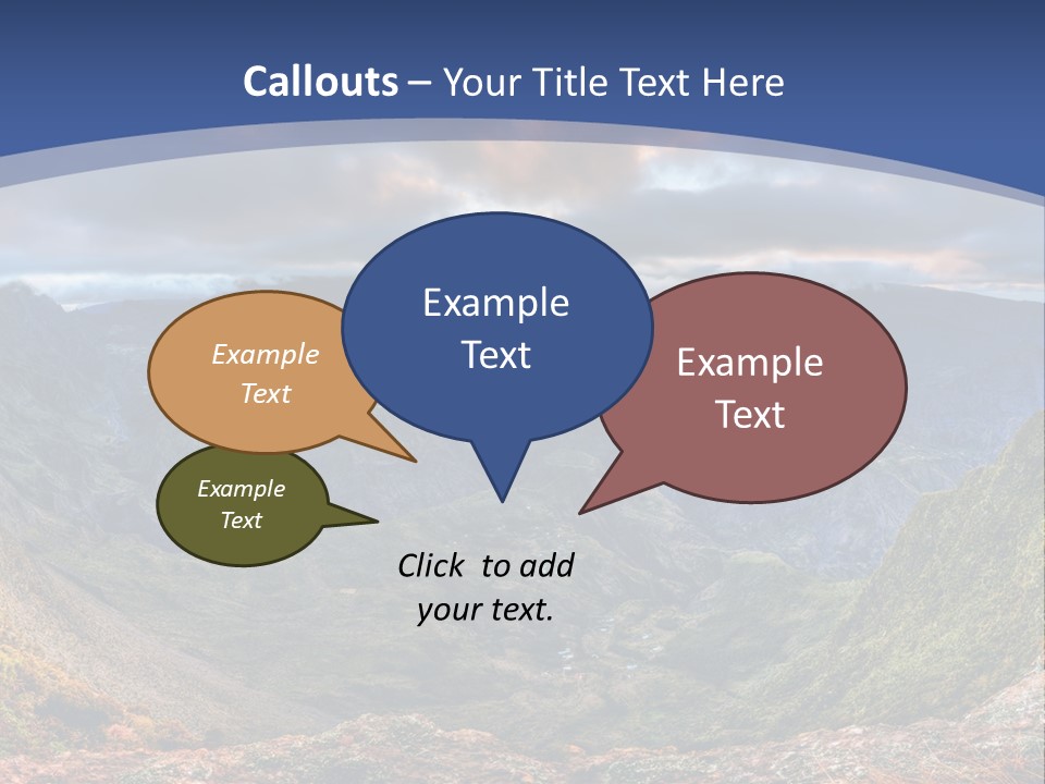 Village Touristy Sky PowerPoint Template