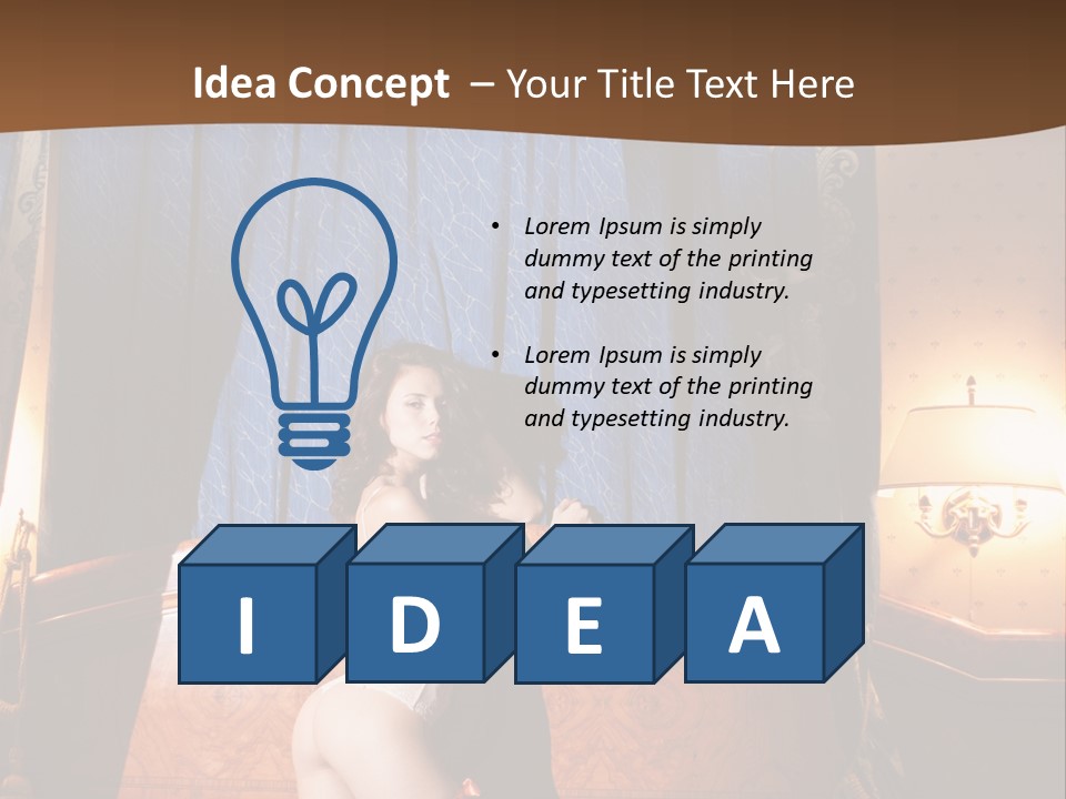 Beauty Bra Lacy PowerPoint Template