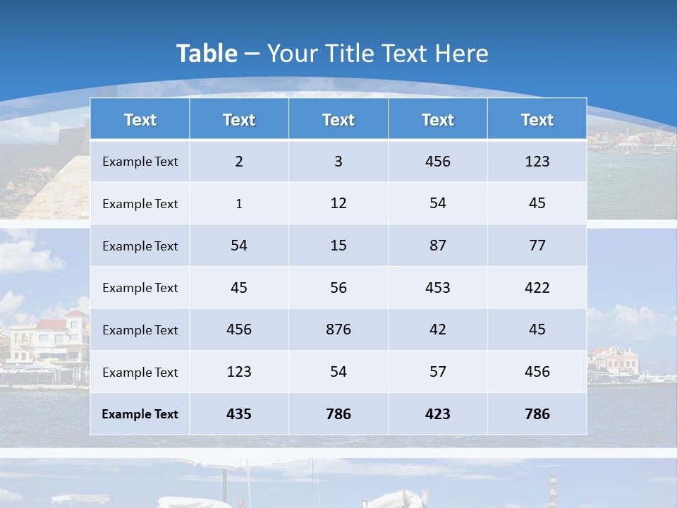 Travel Blue Bay PowerPoint Template