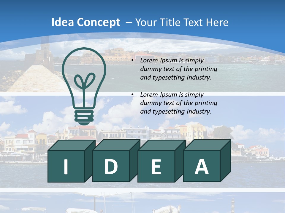 Travel Blue Bay PowerPoint Template