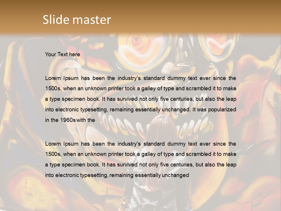 Art Female Painting PowerPoint Template