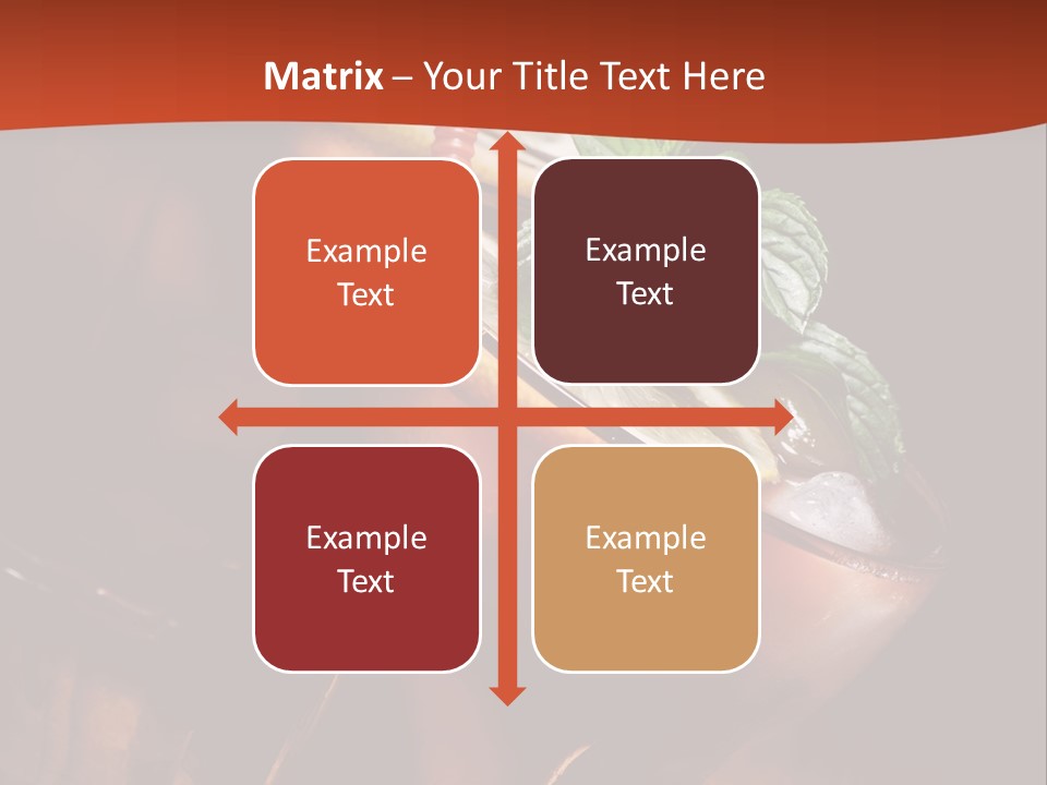 Brandy Table Food PowerPoint Template