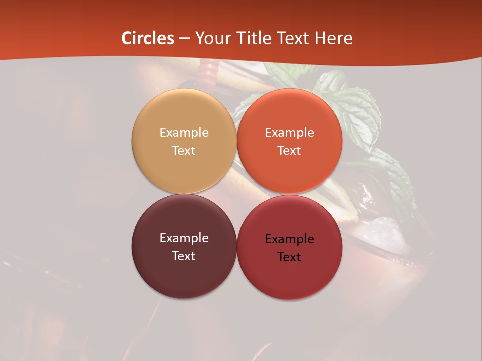 Brandy Table Food PowerPoint Template