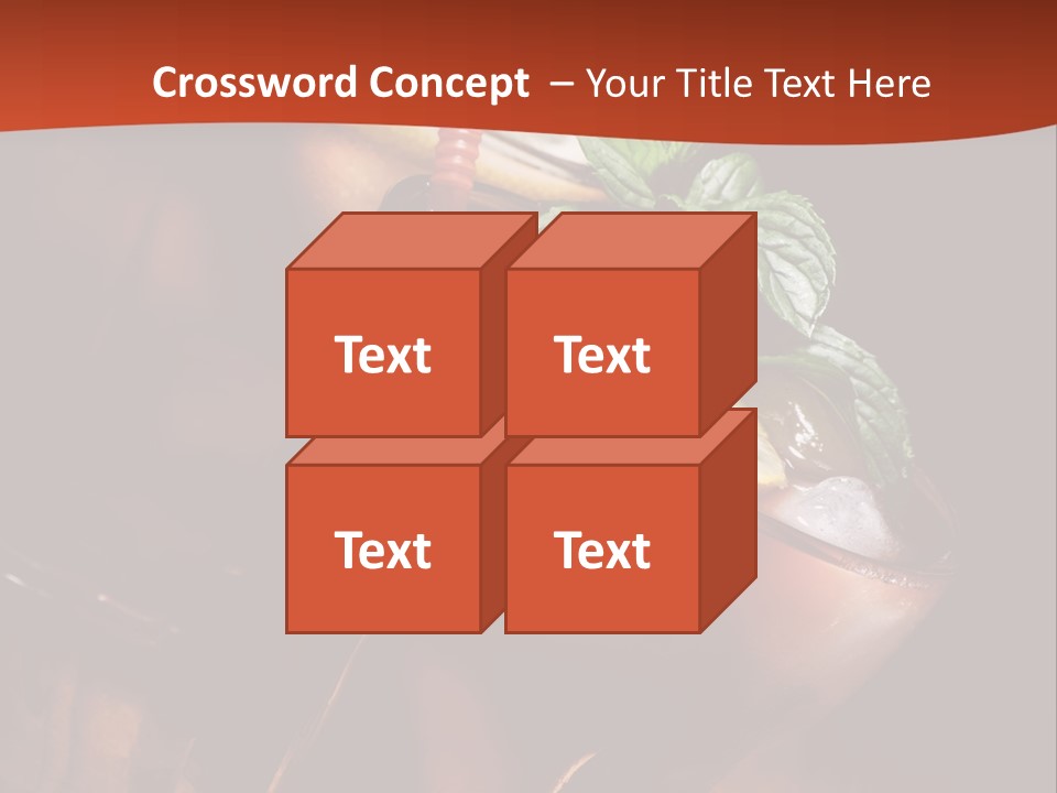Brandy Table Food PowerPoint Template