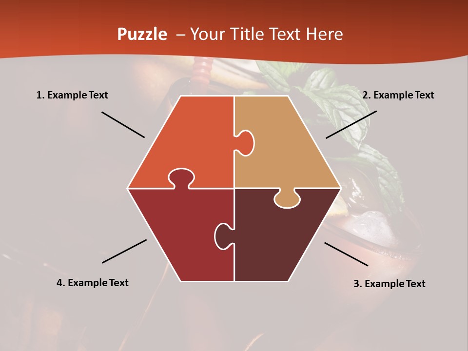 Brandy Table Food PowerPoint Template