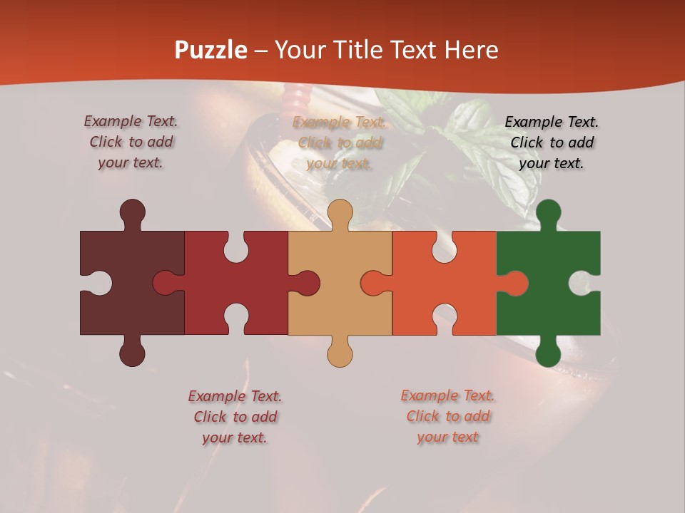 Brandy Table Food PowerPoint Template