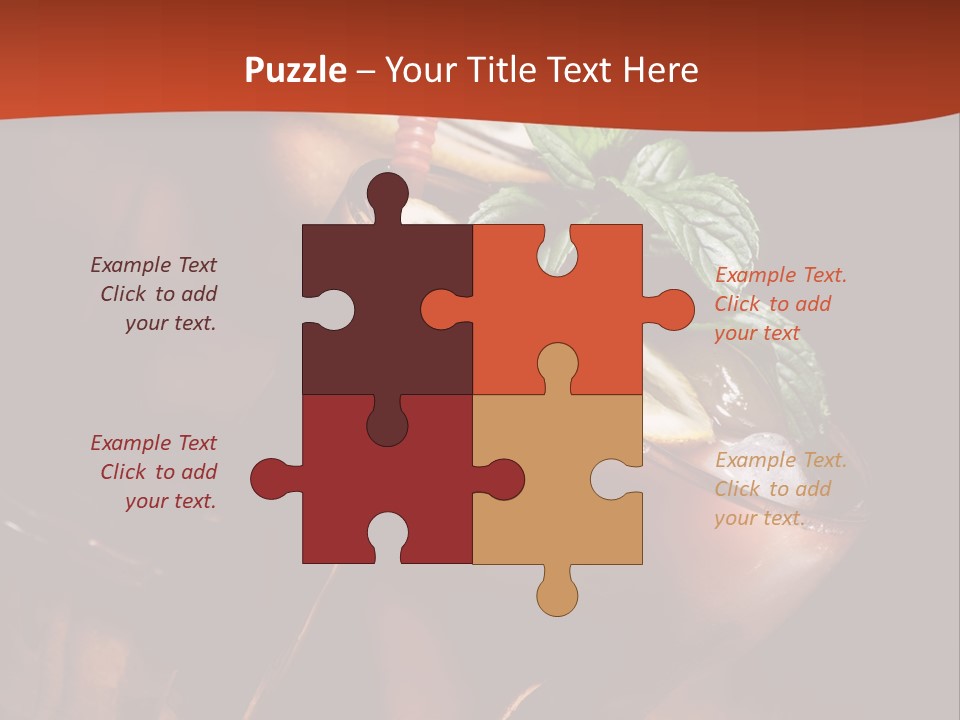 Brandy Table Food PowerPoint Template