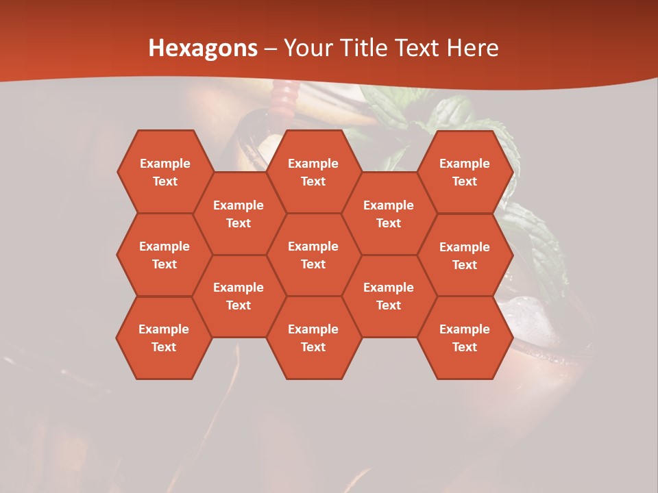 Brandy Table Food PowerPoint Template