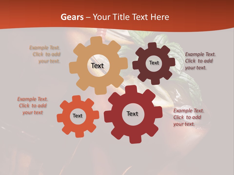 Brandy Table Food PowerPoint Template