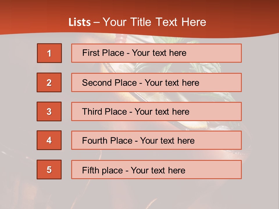 Brandy Table Food PowerPoint Template