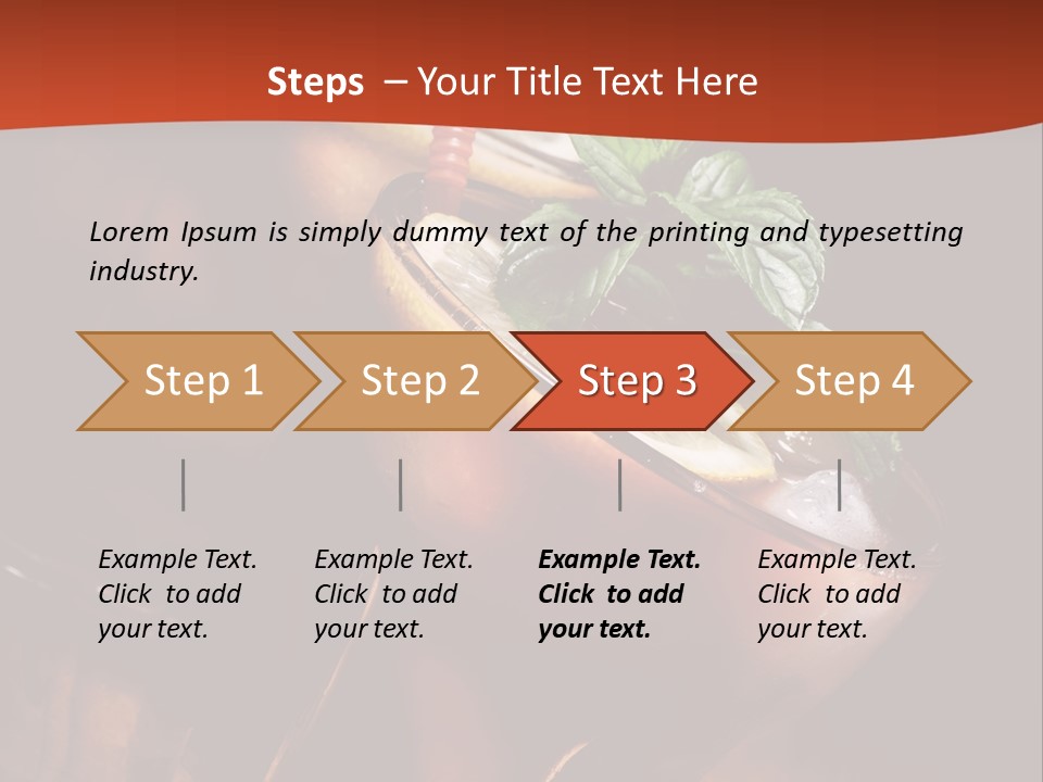 Brandy Table Food PowerPoint Template