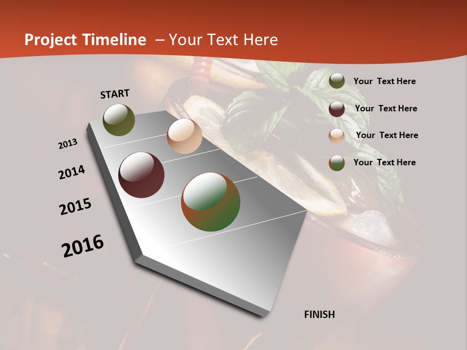 Brandy Table Food PowerPoint Template