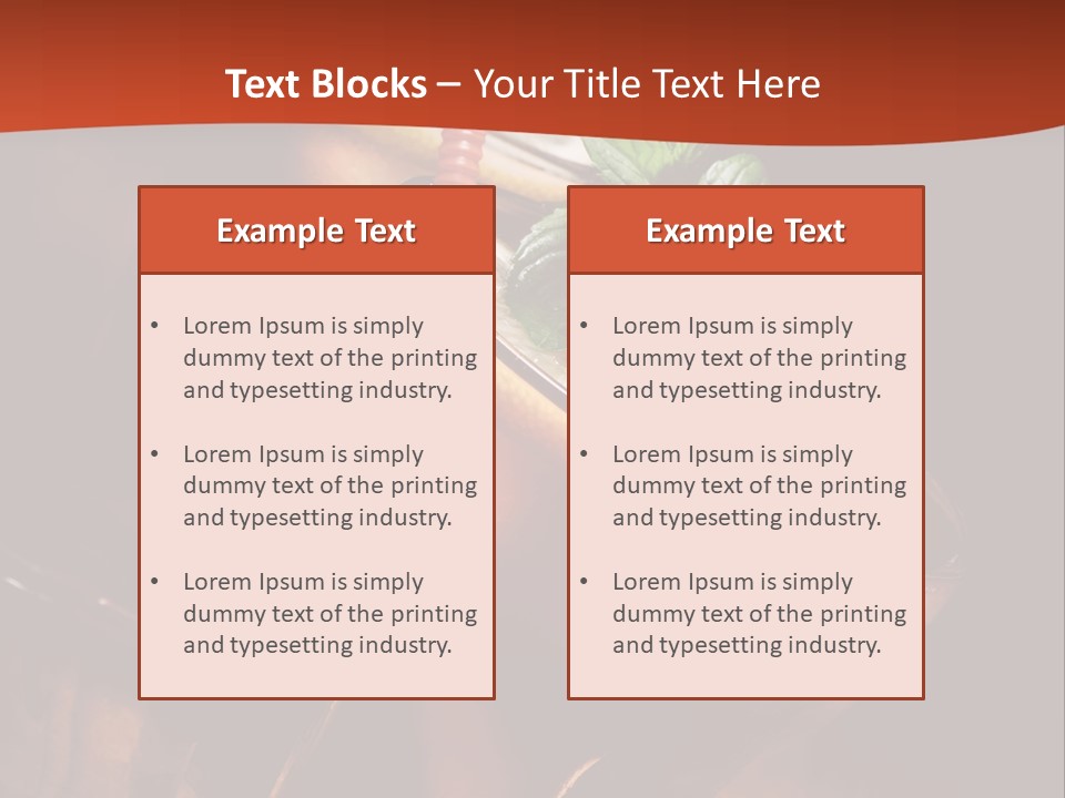 Brandy Table Food PowerPoint Template