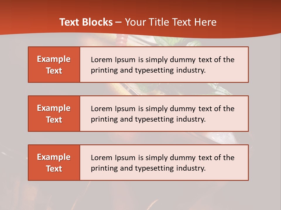Brandy Table Food PowerPoint Template