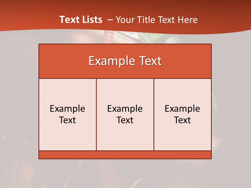 Brandy Table Food PowerPoint Template