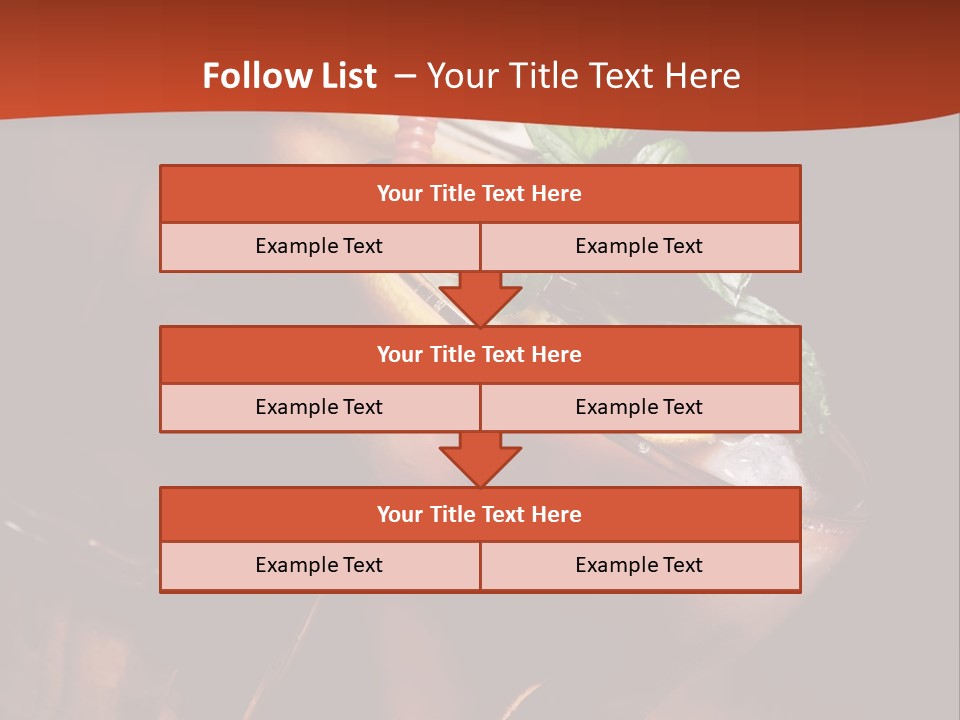 Brandy Table Food PowerPoint Template