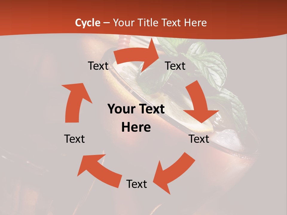 Brandy Table Food PowerPoint Template