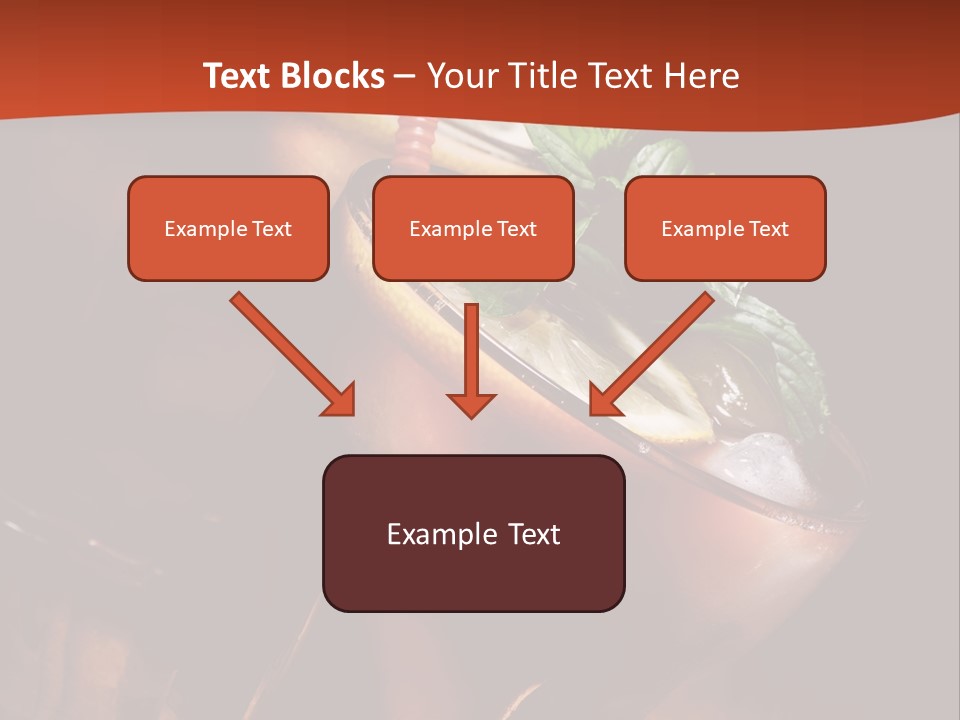 Brandy Table Food PowerPoint Template