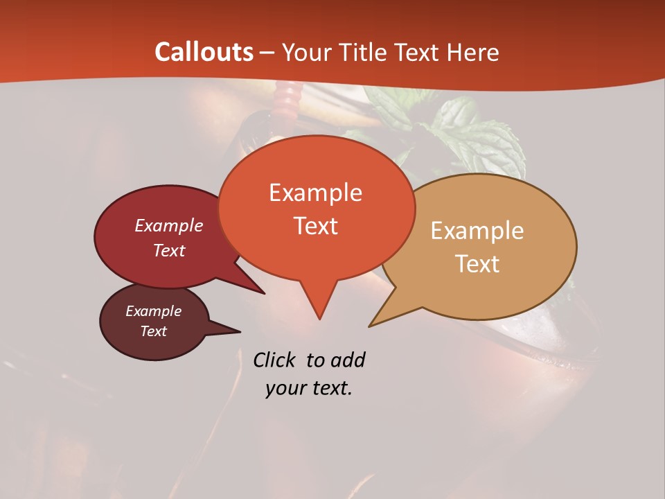 Brandy Table Food PowerPoint Template