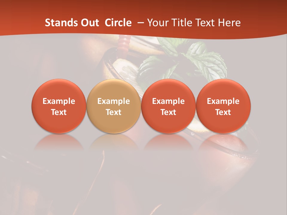 Brandy Table Food PowerPoint Template