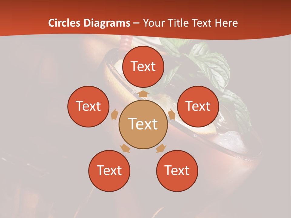 Brandy Table Food PowerPoint Template