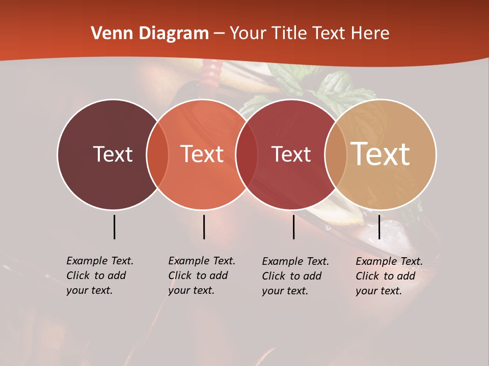 Brandy Table Food PowerPoint Template
