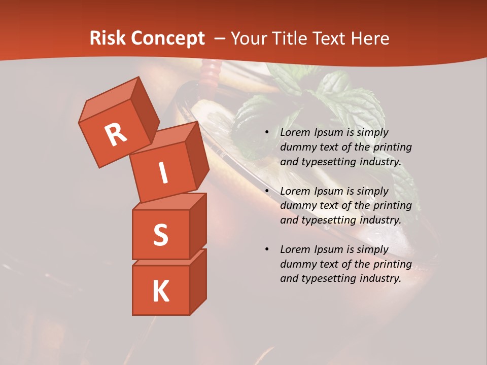 Brandy Table Food PowerPoint Template