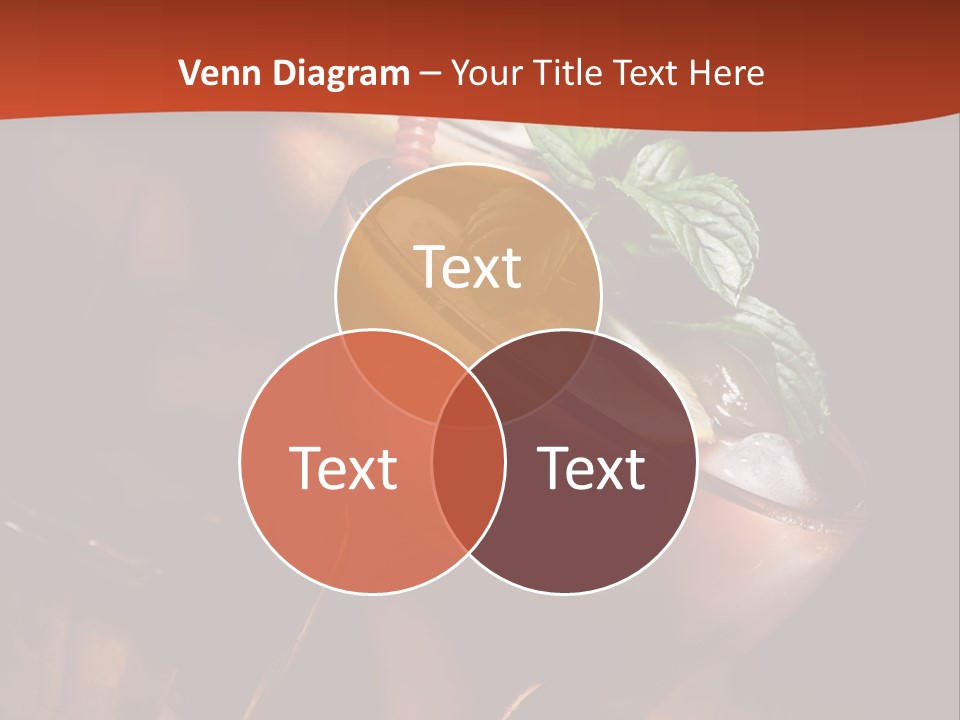 Brandy Table Food PowerPoint Template