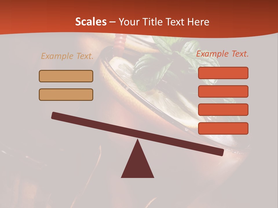 Brandy Table Food PowerPoint Template