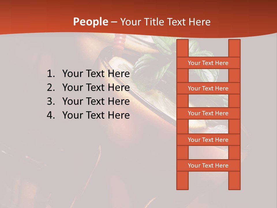 Brandy Table Food PowerPoint Template