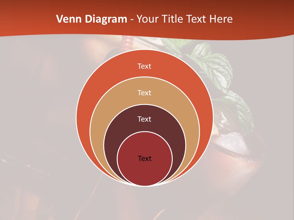 Brandy Table Food PowerPoint Template