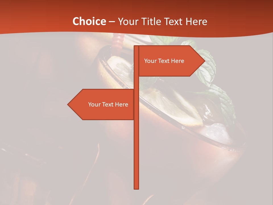 Brandy Table Food PowerPoint Template