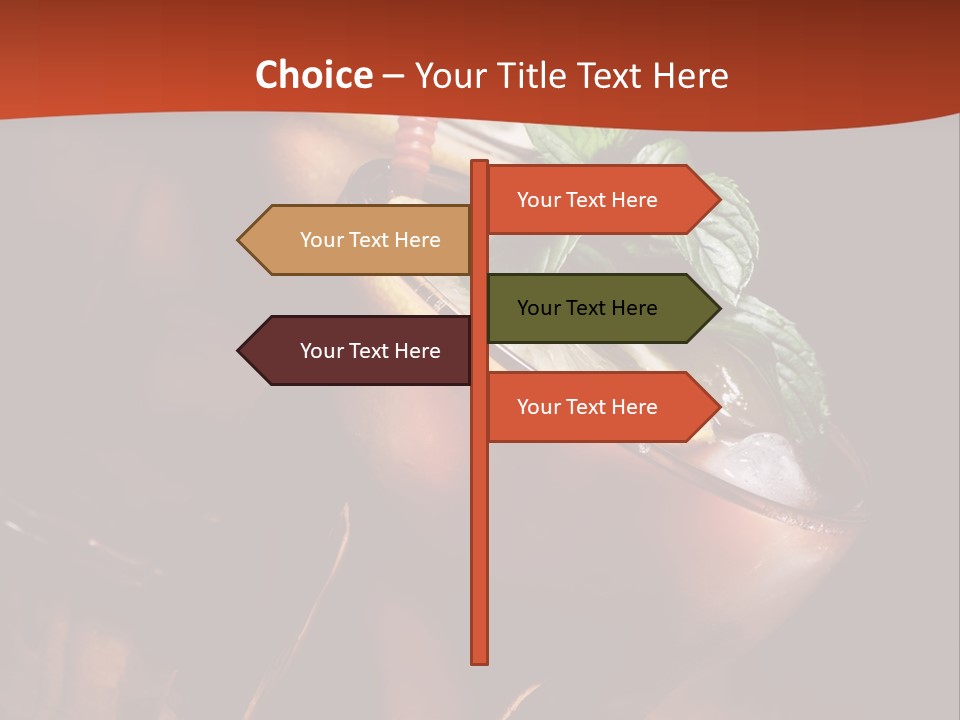 Brandy Table Food PowerPoint Template