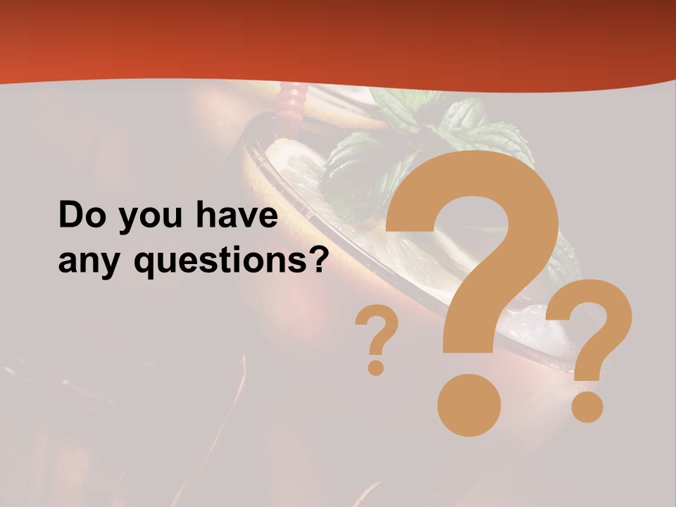 Brandy Table Food PowerPoint Template