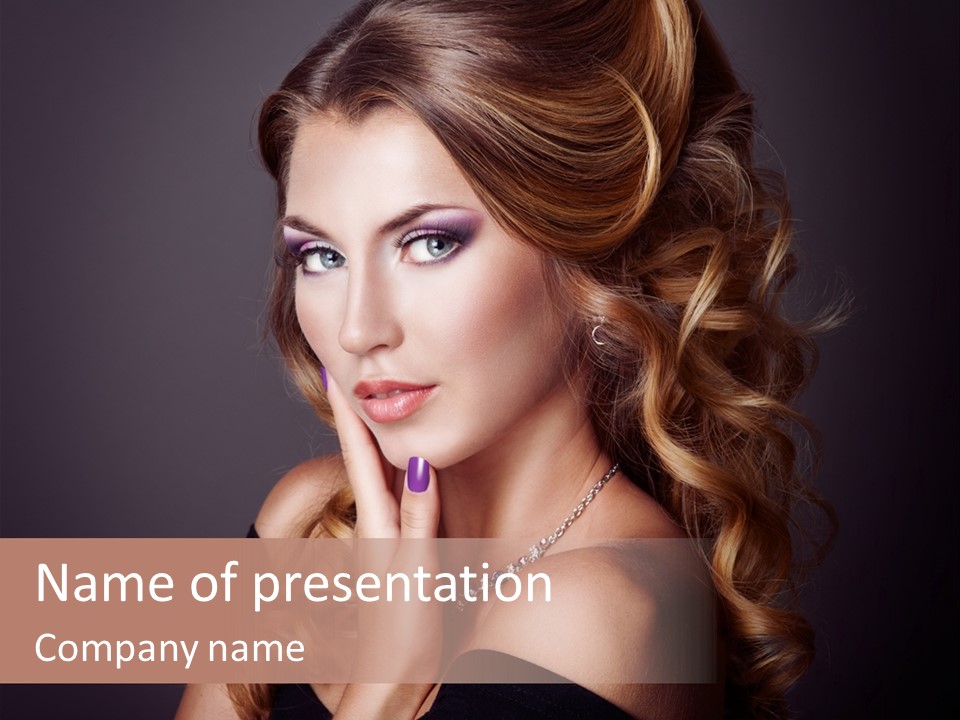 Beautiful Woman Female PowerPoint Template