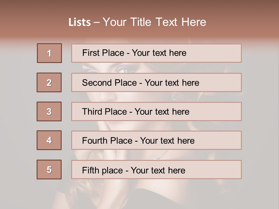 Beautiful Woman Female PowerPoint Template