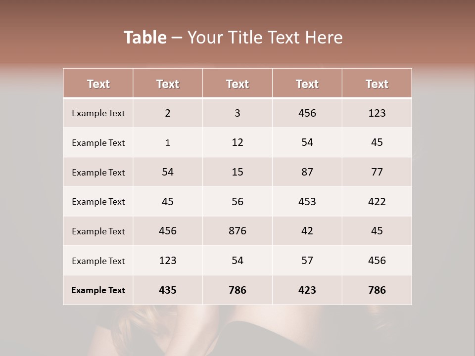 Beautiful Woman Female PowerPoint Template