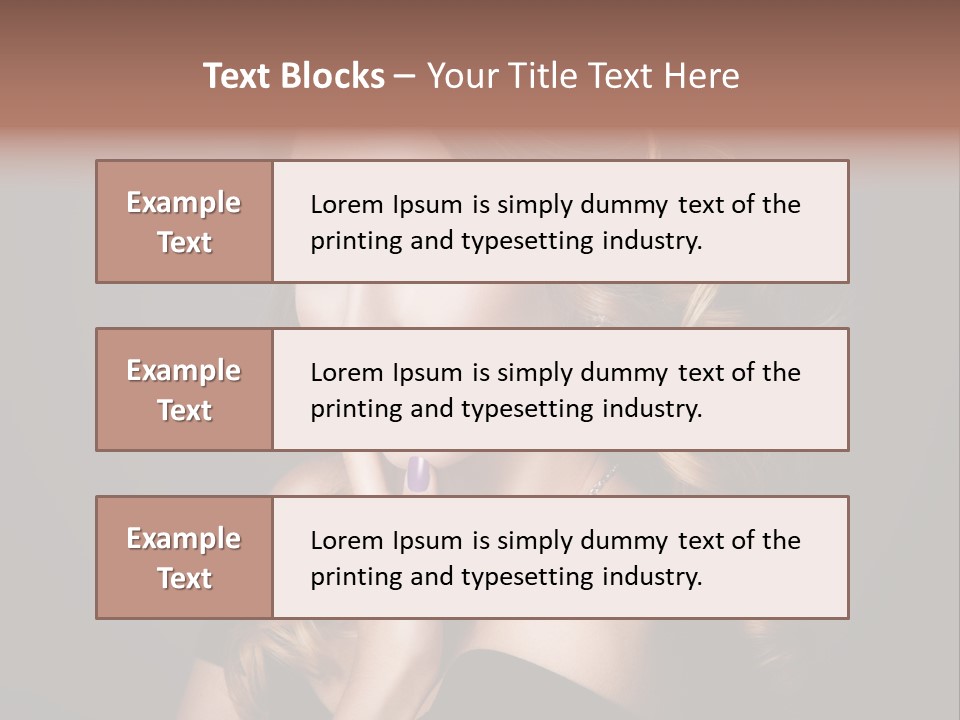 Beautiful Woman Female PowerPoint Template