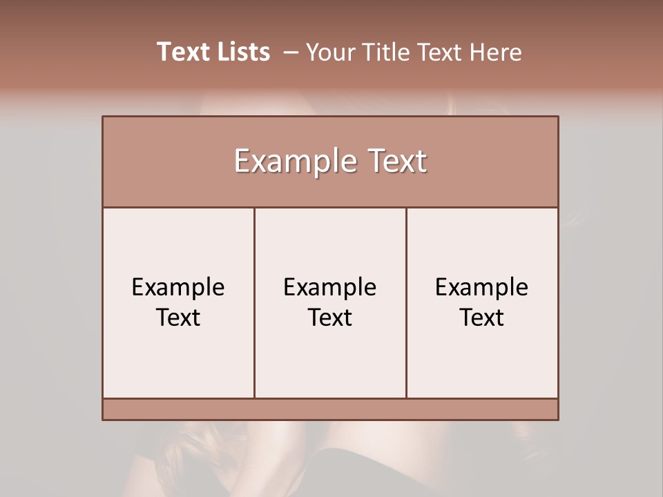 Beautiful Woman Female PowerPoint Template