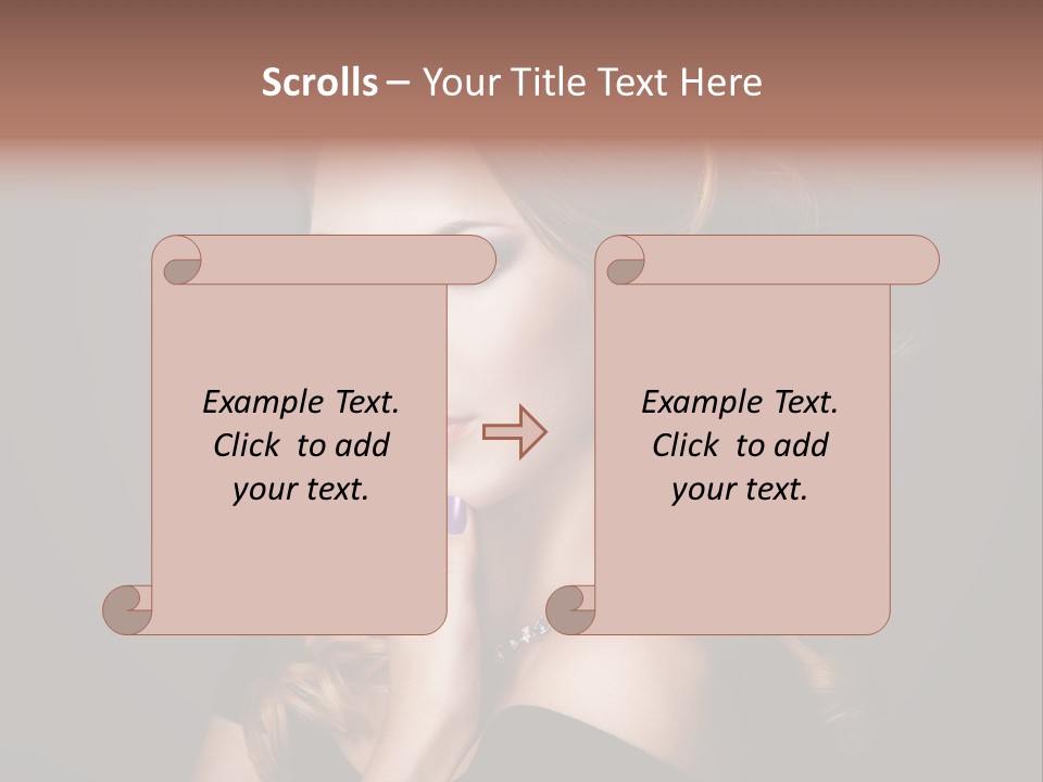 Beautiful Woman Female PowerPoint Template