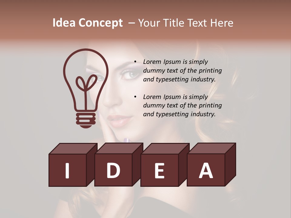 Beautiful Woman Female PowerPoint Template