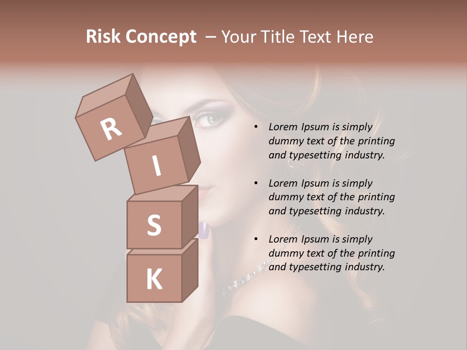 Beautiful Woman Female PowerPoint Template