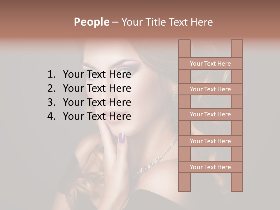 Beautiful Woman Female PowerPoint Template