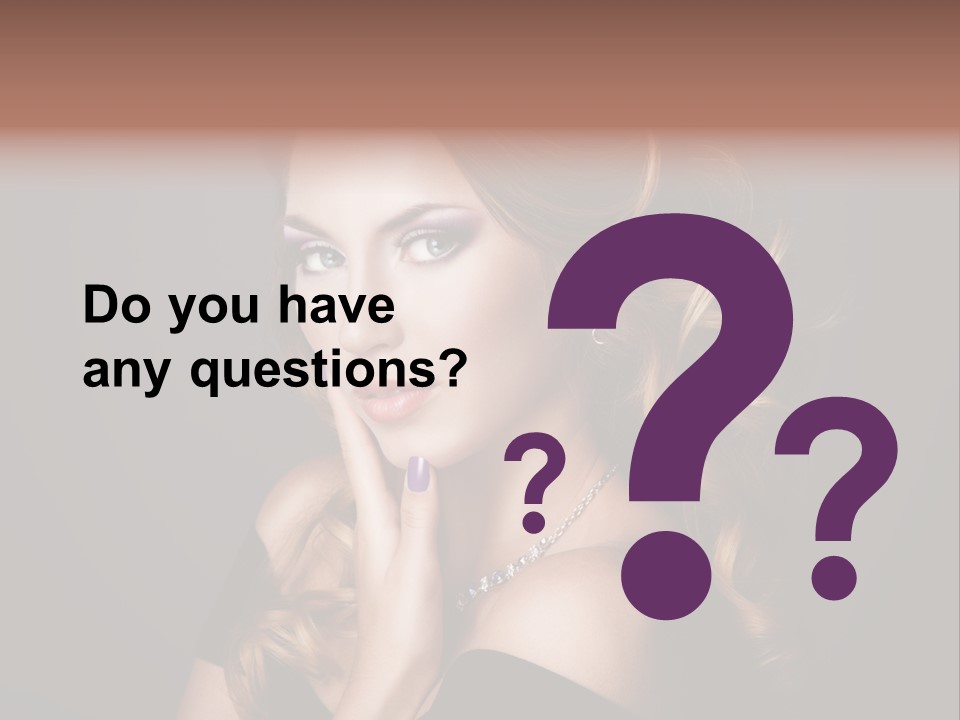 Beautiful Woman Female PowerPoint Template