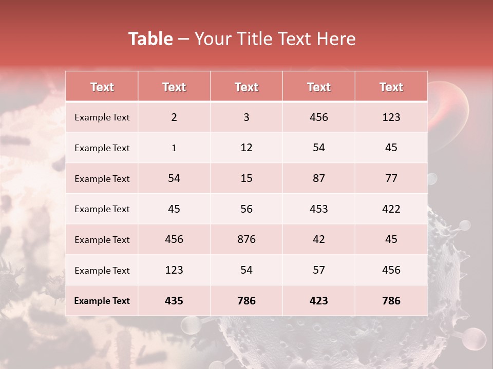 Microscopic Illness Experiment PowerPoint Template