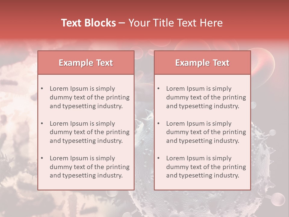 Microscopic Illness Experiment PowerPoint Template
