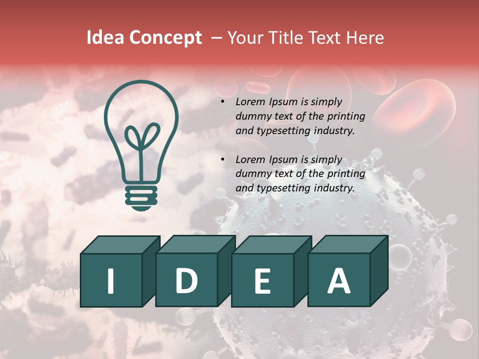 Microscopic Illness Experiment PowerPoint Template