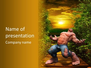 Human Man Hero PowerPoint Template