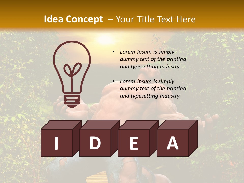 Human Man Hero PowerPoint Template